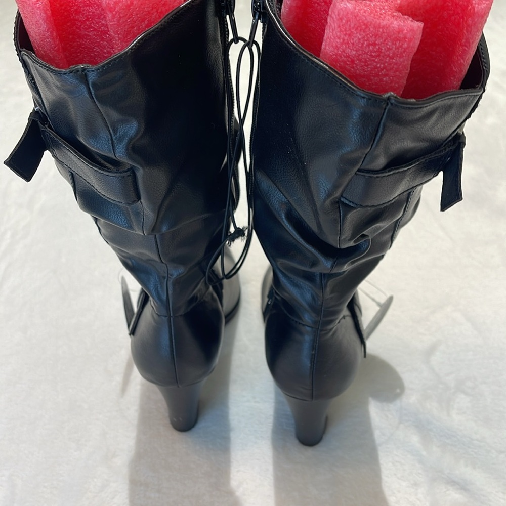STYLE & COMPANY SIZE 6.5 Black Knee-High Boots - Picture 2 of 10